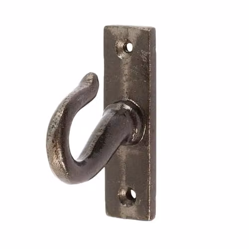 Hammer and Tongs Iron Hanging Hook in Matt Grey, Pack of 10 – 4
