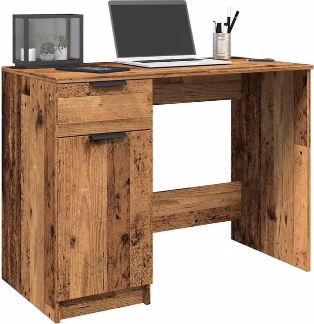 Berkfield Brown Engineered Wood Computer Desk W/D/H: 100 x 50 x 75 cm – 1