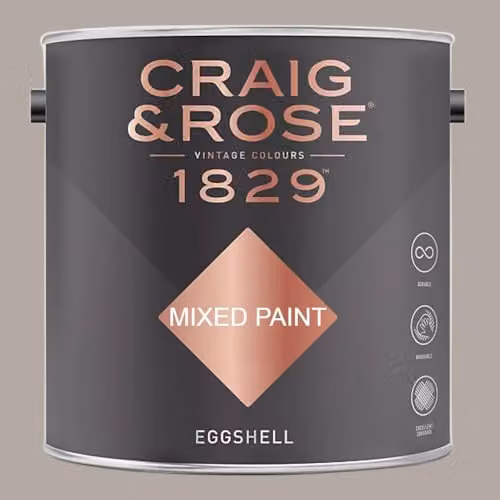 Craig & Rose 1829 Paint Stop Eggshell Paint in Grisaille Grey, 2.5l