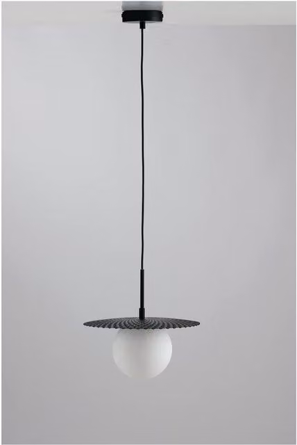Netlighting Chaplin Globe Sphere Ceiling Pendant Light in Black with Glass Shade and G9 Bulb Compatibility