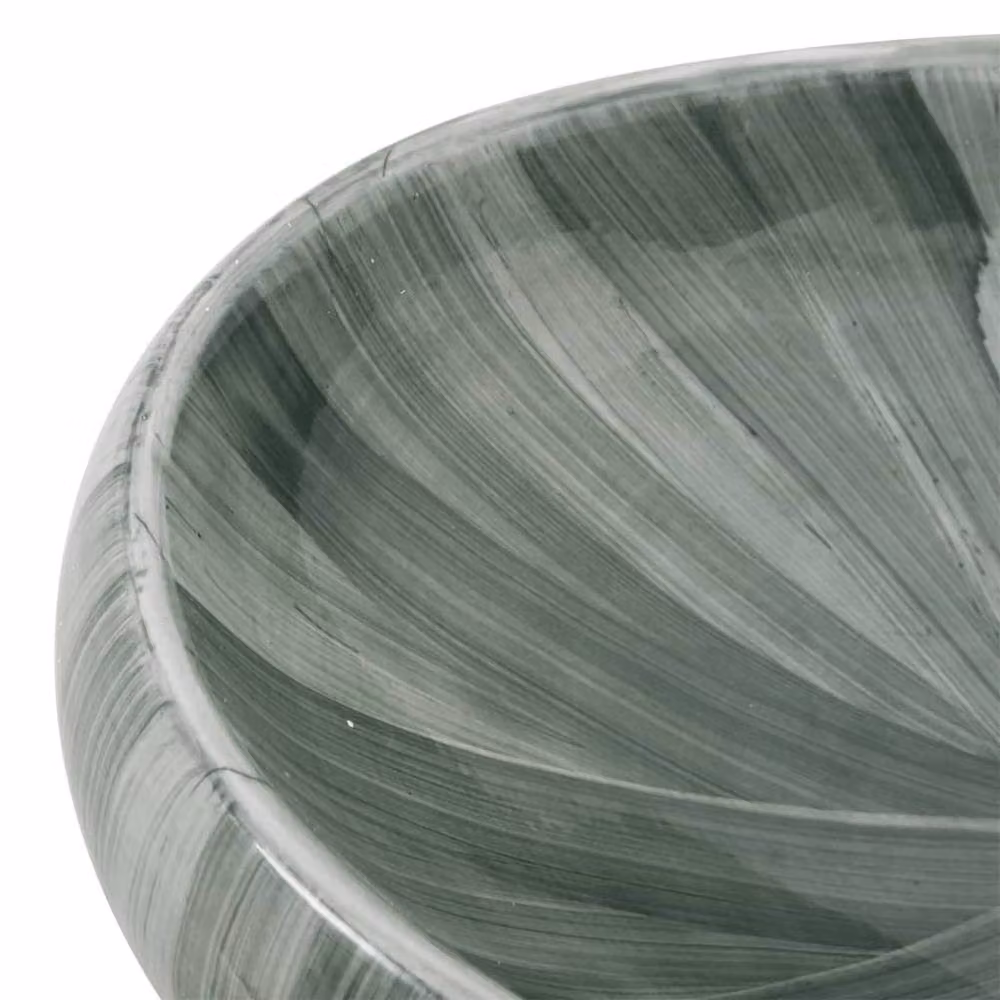 Berkfield Home Green Oval Ceramic Countertop Basin W/D/H: 59 x 40 x 15 cm – 4