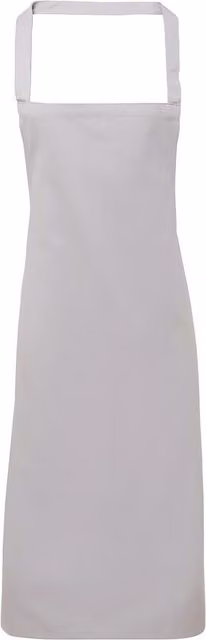 Premier Slim Cotton Workwear Apron in Silver (No Pocket)