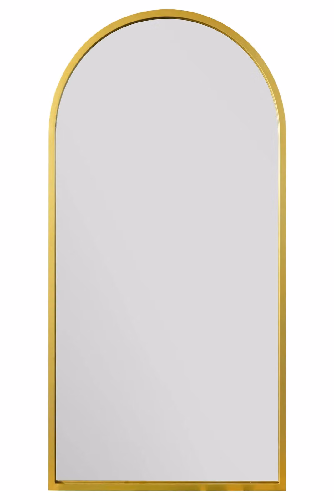 MirrorOutlet Gold Framed Arched Leaner or Wall Mirror, W: 70 cm, H: 140 cm – 2