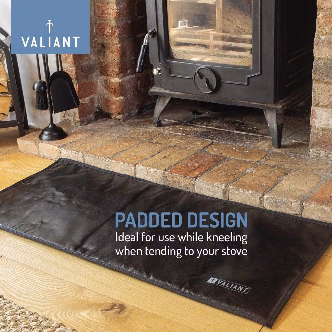 Valiant Fire Resistant Protective Hearth Mat, Black, W: 98 cm, D: 43 cm – 5