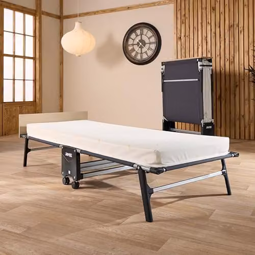 JAY-BE Tourist Single Folding Rollaway Bed with Contract Mattress, W/D/H: 80 x 190 x 24 cm – 2