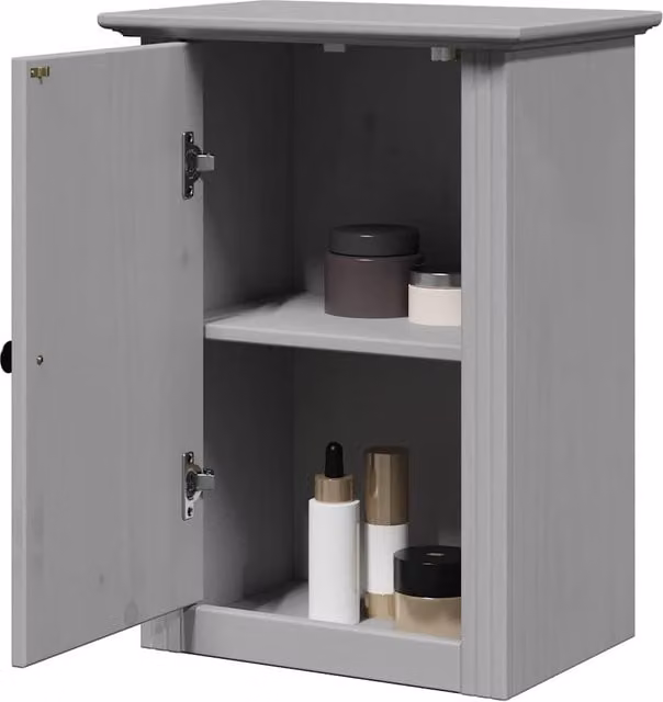 Berkfield Home BODO Grey Bathroom Wall Cabinet, W/D/H: 44 x 30 x 60 cm