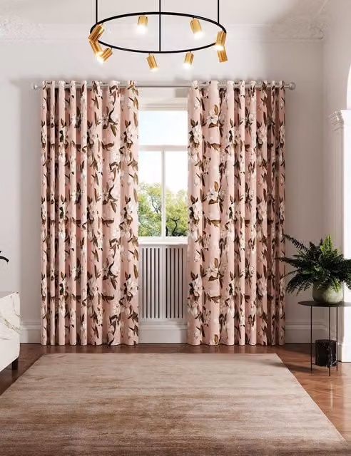Ted Baker Opal Floral Pink Eyelet Curtains
