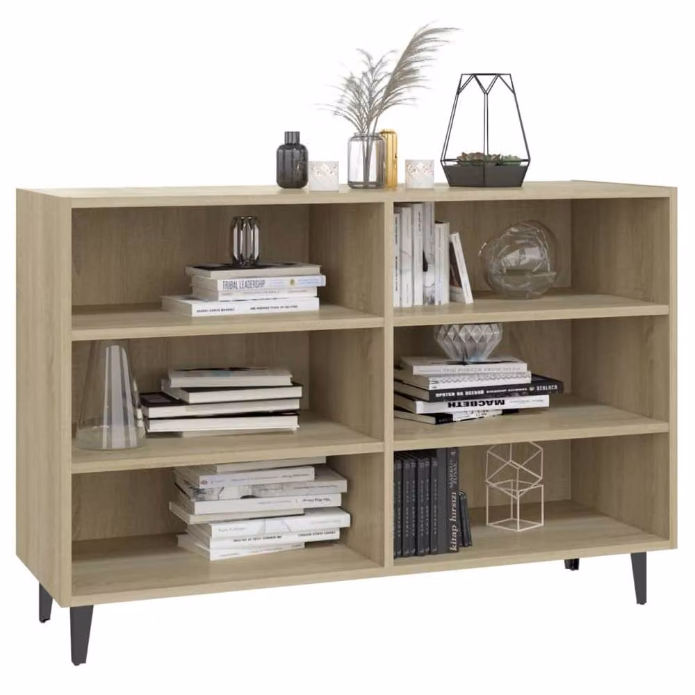 Berkfield Home Sonoma Oak Sideboard in Beige, W/D/H: 103.5 x 35 x 70 cm – 3