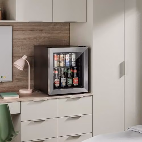 Willow WBC48SS 48L Table Top Beverage Cooler in Silver Stainless Steel with Triple Glazed Glass Door and Adjustable Thermostat, W/D/H: 43.0 x 47.5 x 51.0 cm – 2