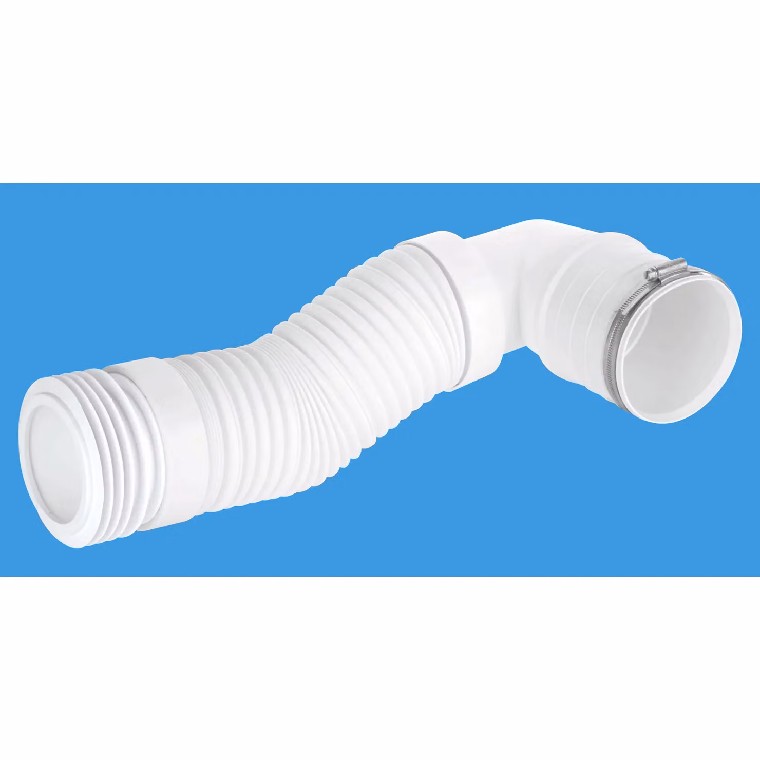McAlpine White Long 90 Degree Back to Wall Flexible WC Connector – 2