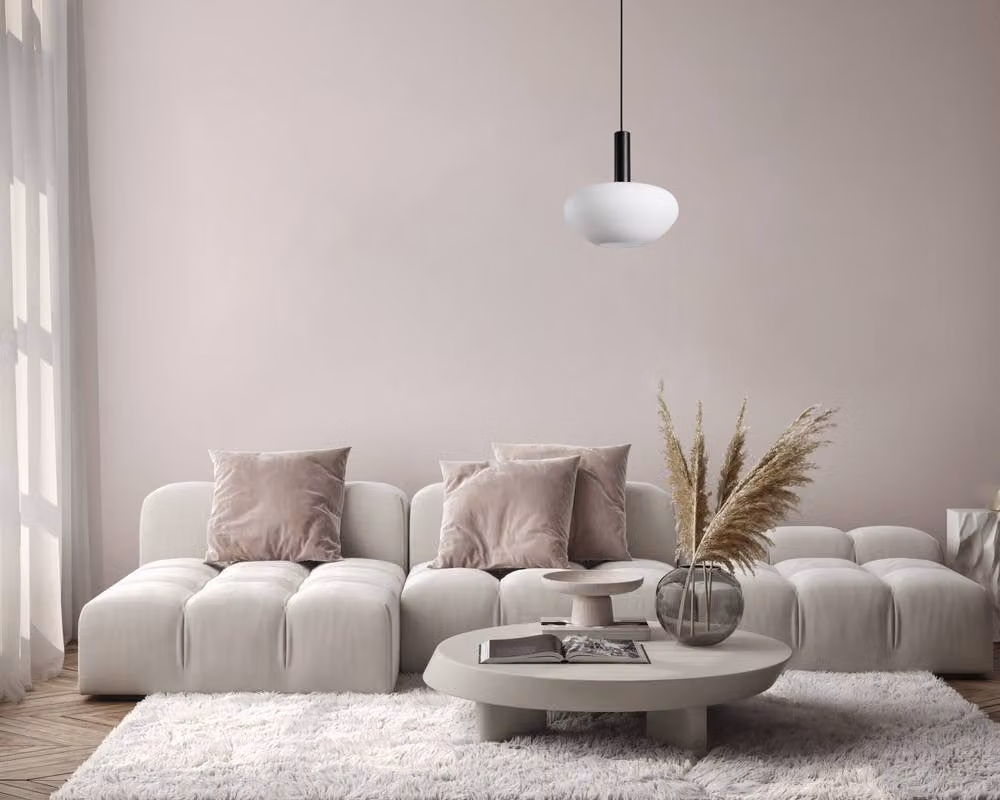 Netlighting Gater Dome Pendant Ceiling Light in Black with White Glass Shade, Height Adjustable – 2
