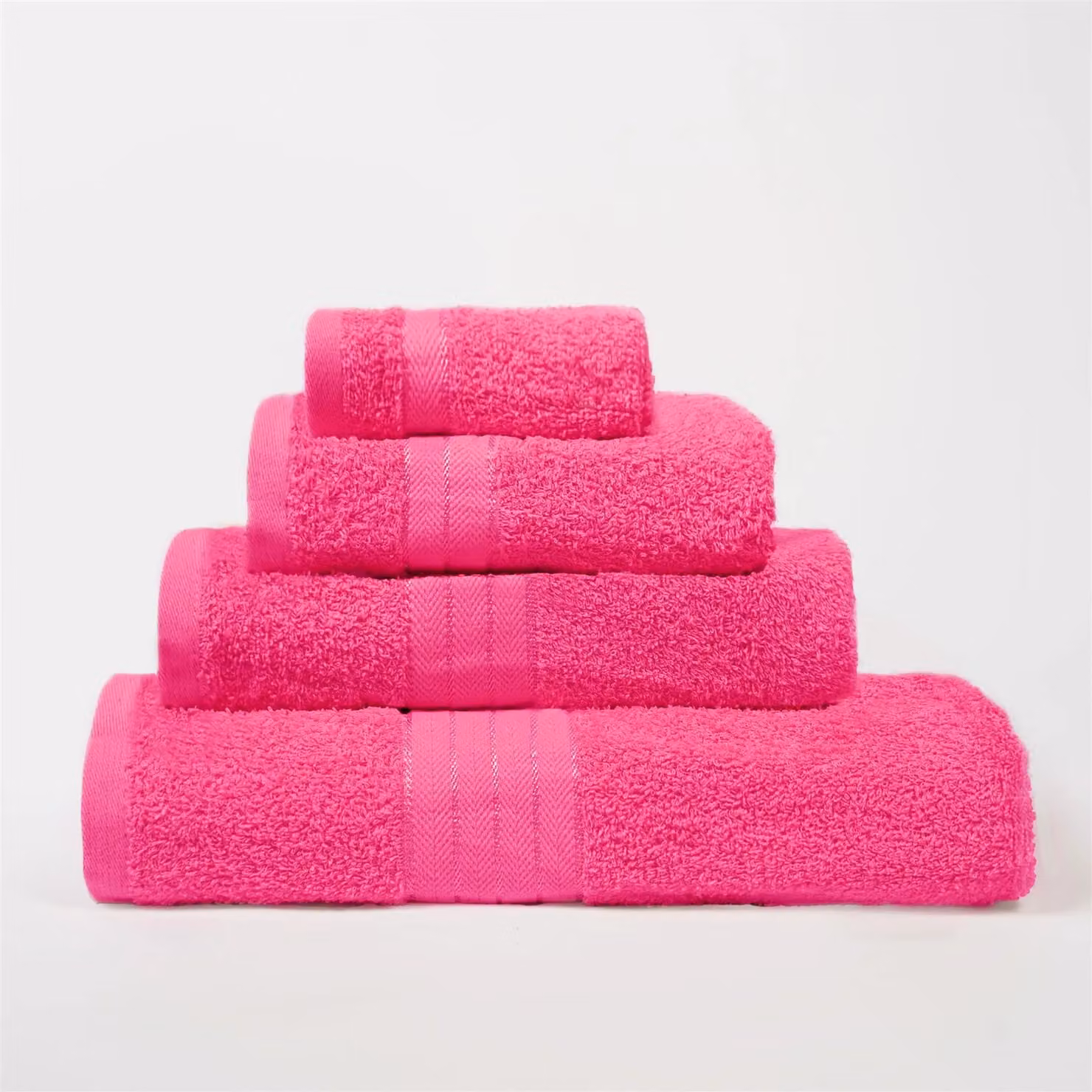 OHS 10 Pack of Pink Fluffy 100% Cotton Bath Sheets – 4