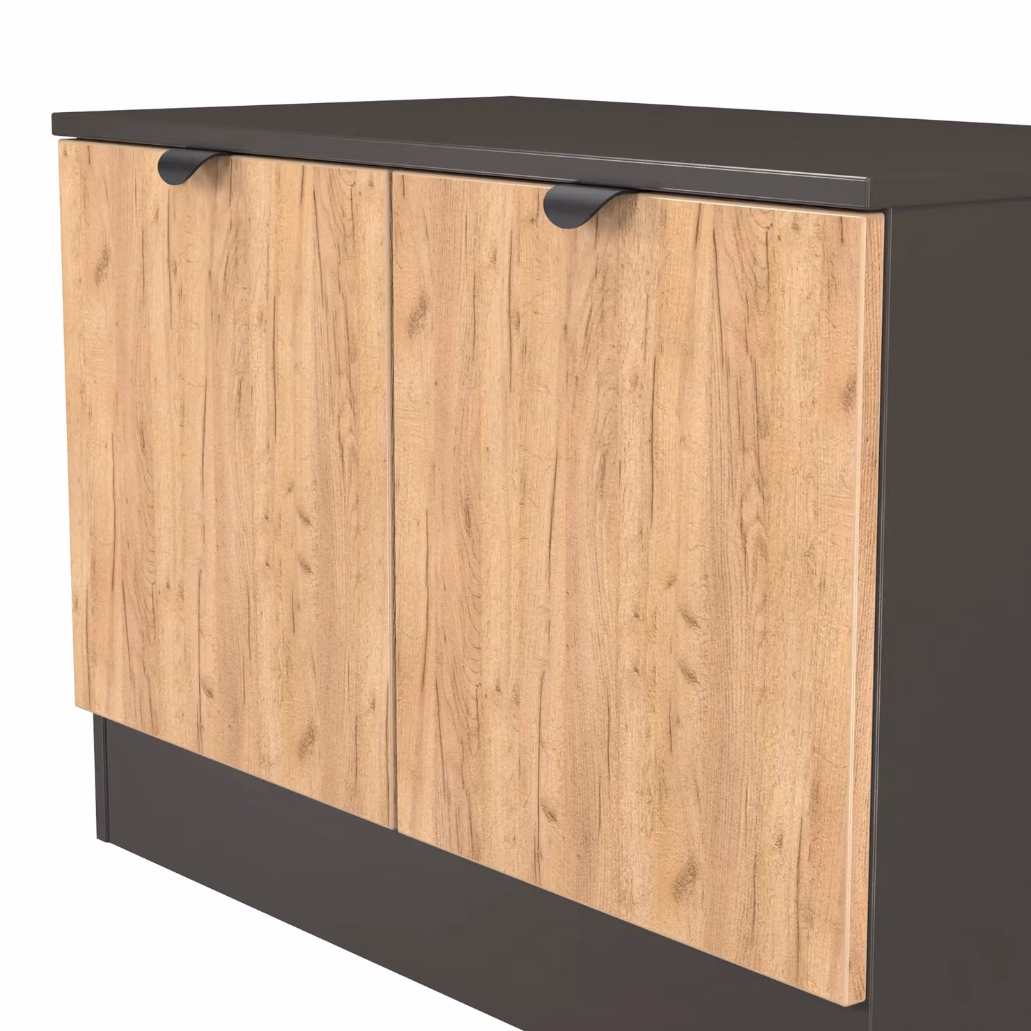 Ready Assembled 2 U Norway Compact 2 Door TV and Media Unit in Dark Grey – 3