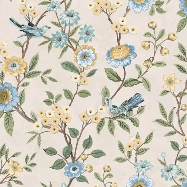 Fine Décor Eleanor Floral Botanical Wallpaper in Sand and Multicolour