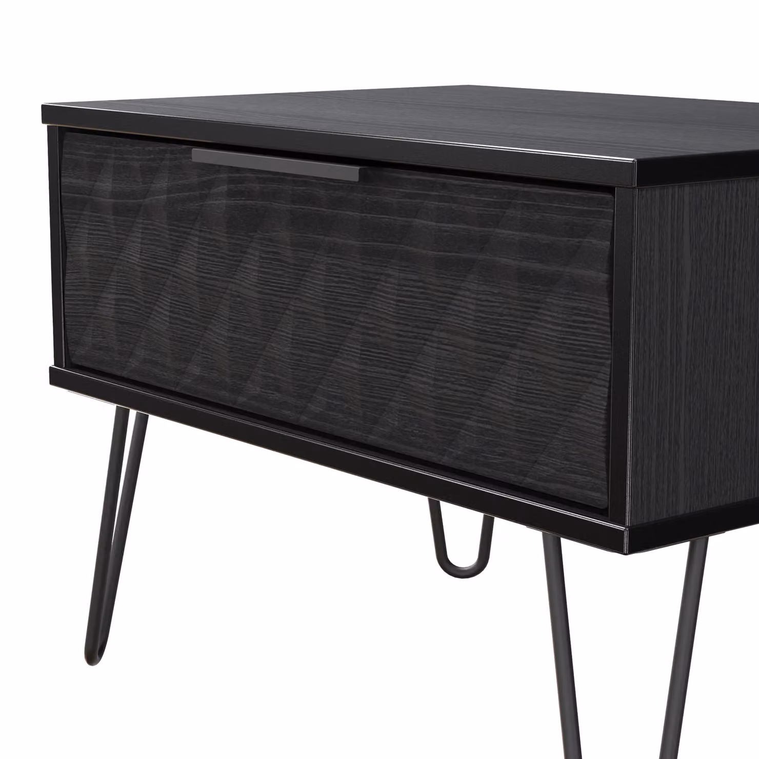 2 U Islay Wide Side Table with 1 Drawer in Black – 3