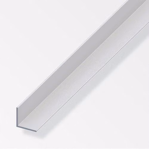 Alfer Anodised Aluminium Angle, Silver, W/D/H: 25 x 25 x 1.5 mm, 2 m