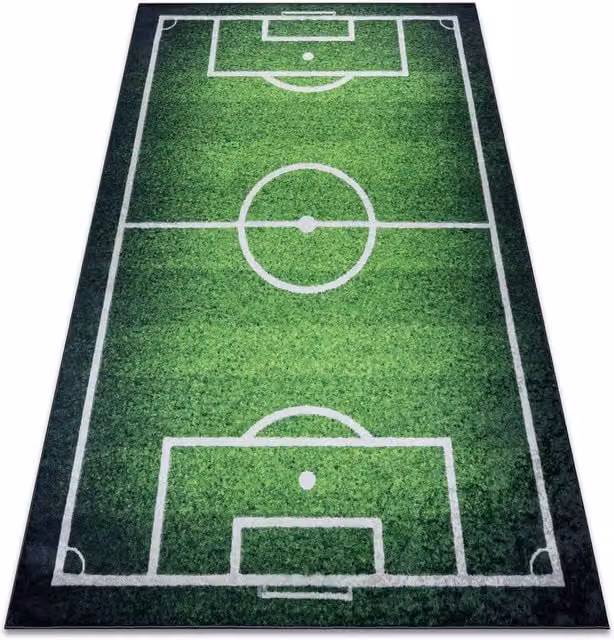 RugsX Boisko Kids Motif Rug in Green, W: 160 cm, D: 220 cm