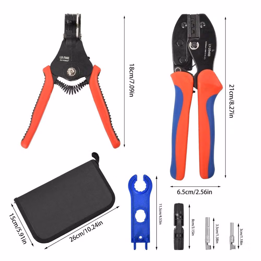 Kelvenix Professional Crimping Tool Kit in Black, Alloy Steel, W: 52 cm – 2