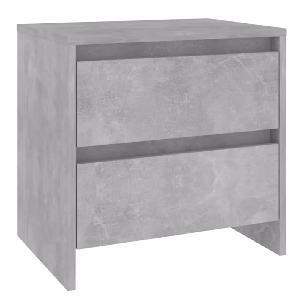 Berkfield Home Bedside Cabinet in Concrete Grey, W/D/H: 45 x 34.5 x 44.5 cm – 2