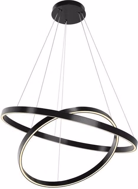 Netlighting Rim LED Pendant Ceiling Light in Black, Dimmable and Height Adjustable