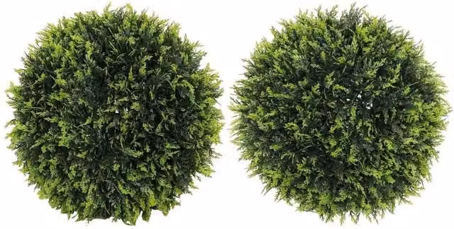 Havendro 2 Pack Green Artificial Plant Topiary Balls Round Faux Green Decoration – 1