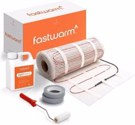 Fastwarm 200W Self-Adhesive Electric Underfloor Heating Mat, White, 10m2