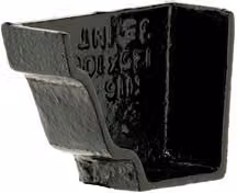 Hargreaves Premier Cast Iron H16 Ogee Gutter Internal Stopend, 125mm, Black