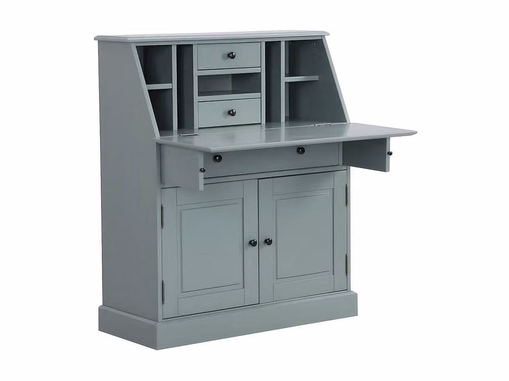 Vente-unique Cleore Secretary Desk in Almond Green with Pine and MDF – 2