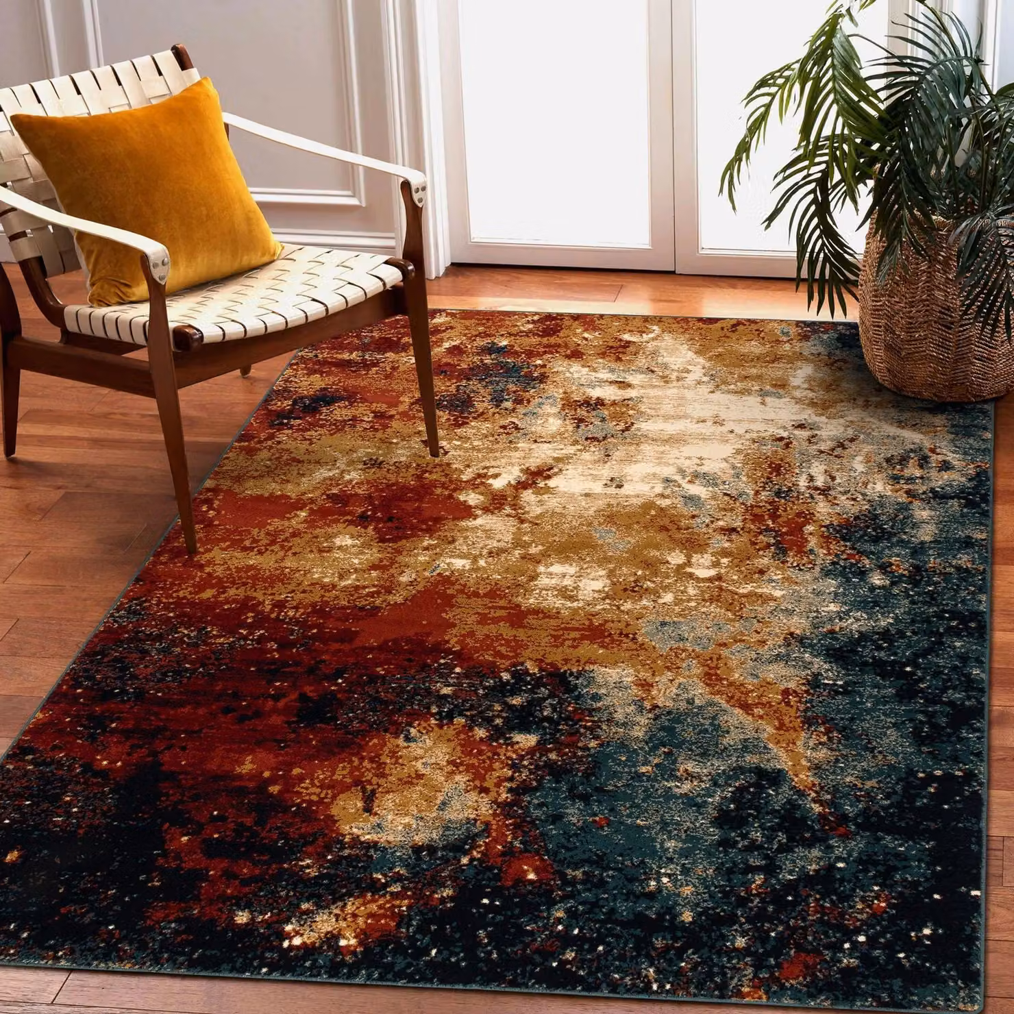 RugsX Wool Omega Rug in Red and Multicolour, W: 170 cm, D: 235 cm – 4