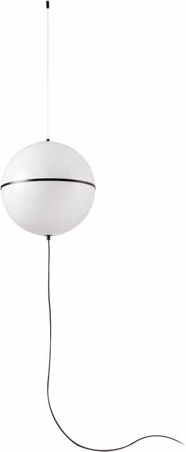 Faro Lab Netlighting Dome Pendant Light with Black Gloss and White Glass Shade, Diameter: 42 cm – 1