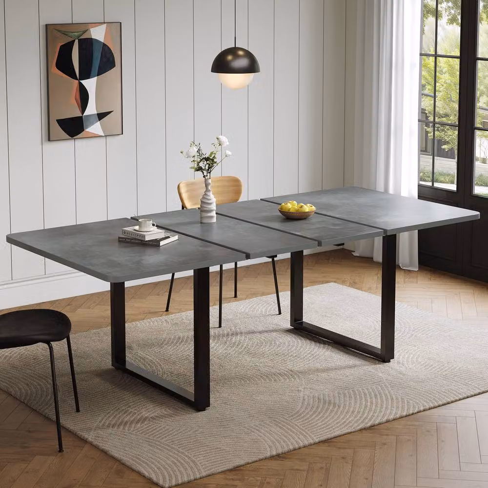 BTM Grey Extendable Rectangular Dining Table, 6-10 Seater – 2
