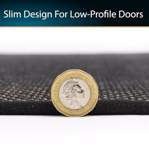 JVL Antarra Machine Washable Non-Slip Entrance Runner Doormat, Black/Brown, W: 50 cm, L: 150 cm – 5