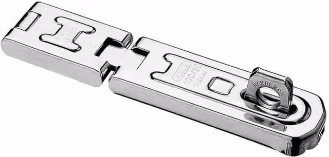 ABUS 100 Dg Series Stainless Steel Hinged Hasp and Staple in Silver and Multicolour