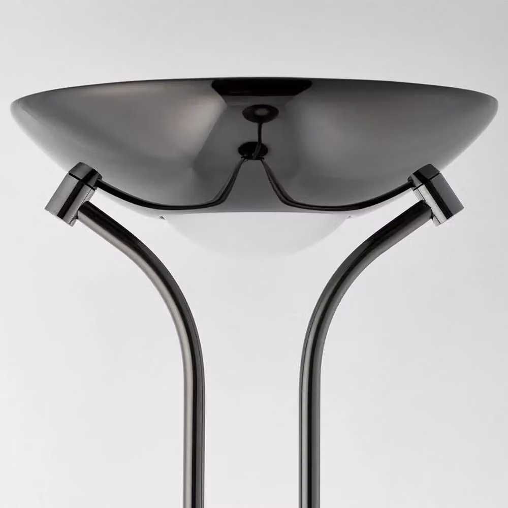 Loops Mother & Child Floor Lamp in Black and Chrome with Dimmable Twin Lights and Flexible Reading Feature – 2