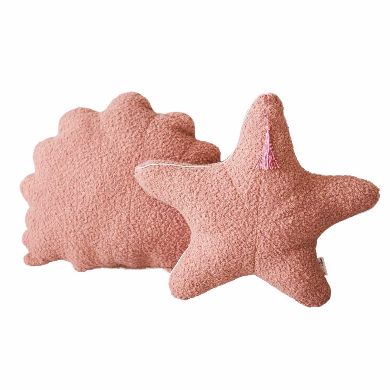 MiniCamp Boucle Seashell and Starfish Cushions in Pink – 2