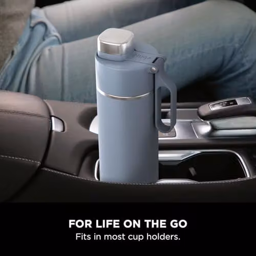 Ninja Thirsti Triple Insulated Stainless Steel Water Bottle and Flask, Blue, 700 ml – 5