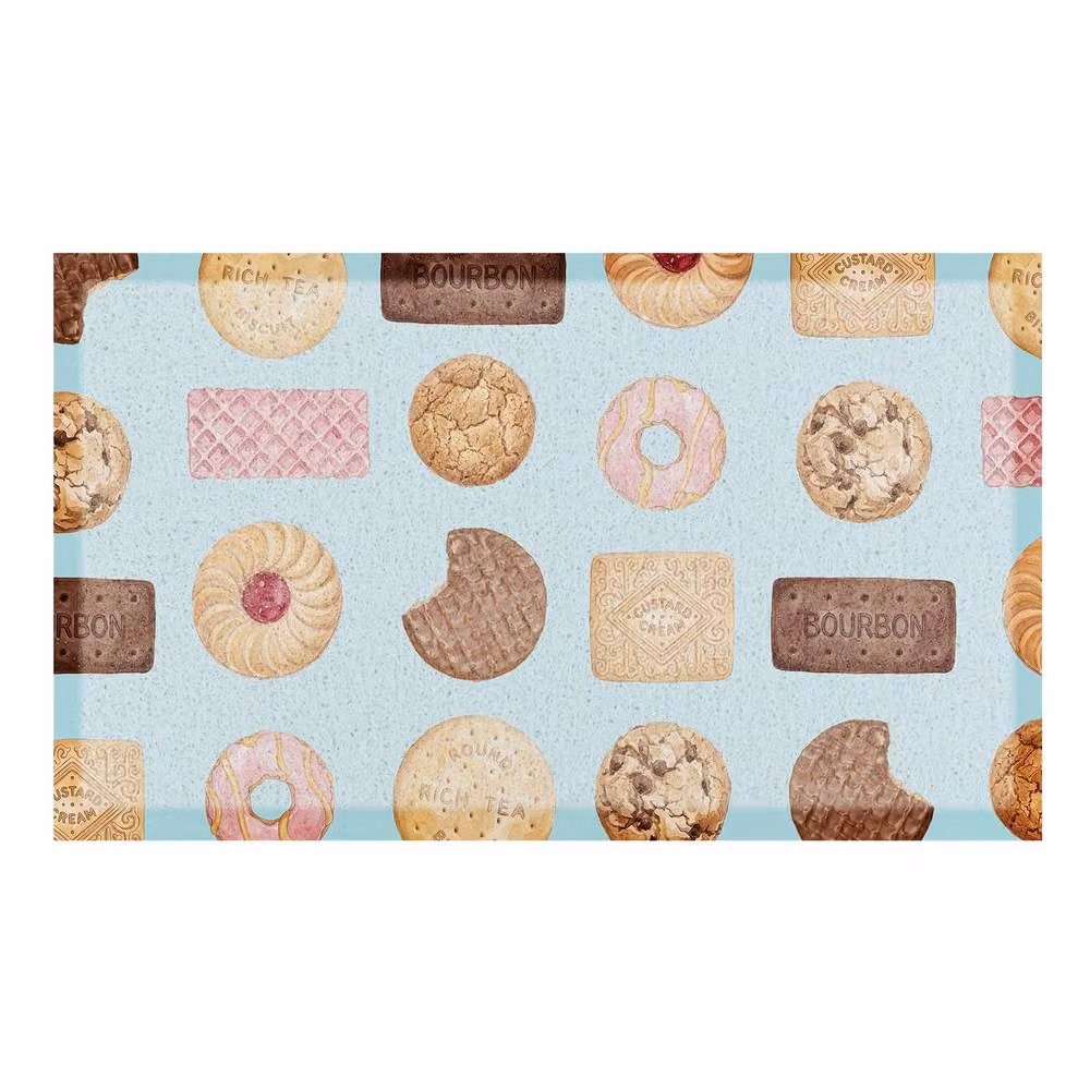 Artsy Mats Biscuit Mix Indoor/Outdoor Doormat in Blue, W/D: 70 x 40 cm – 2