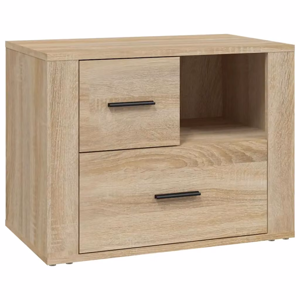 Berkfield Home Bedside Cabinet in Sonoma Oak Brown, W/D/H: 60 x 36 x 45 cm – 2