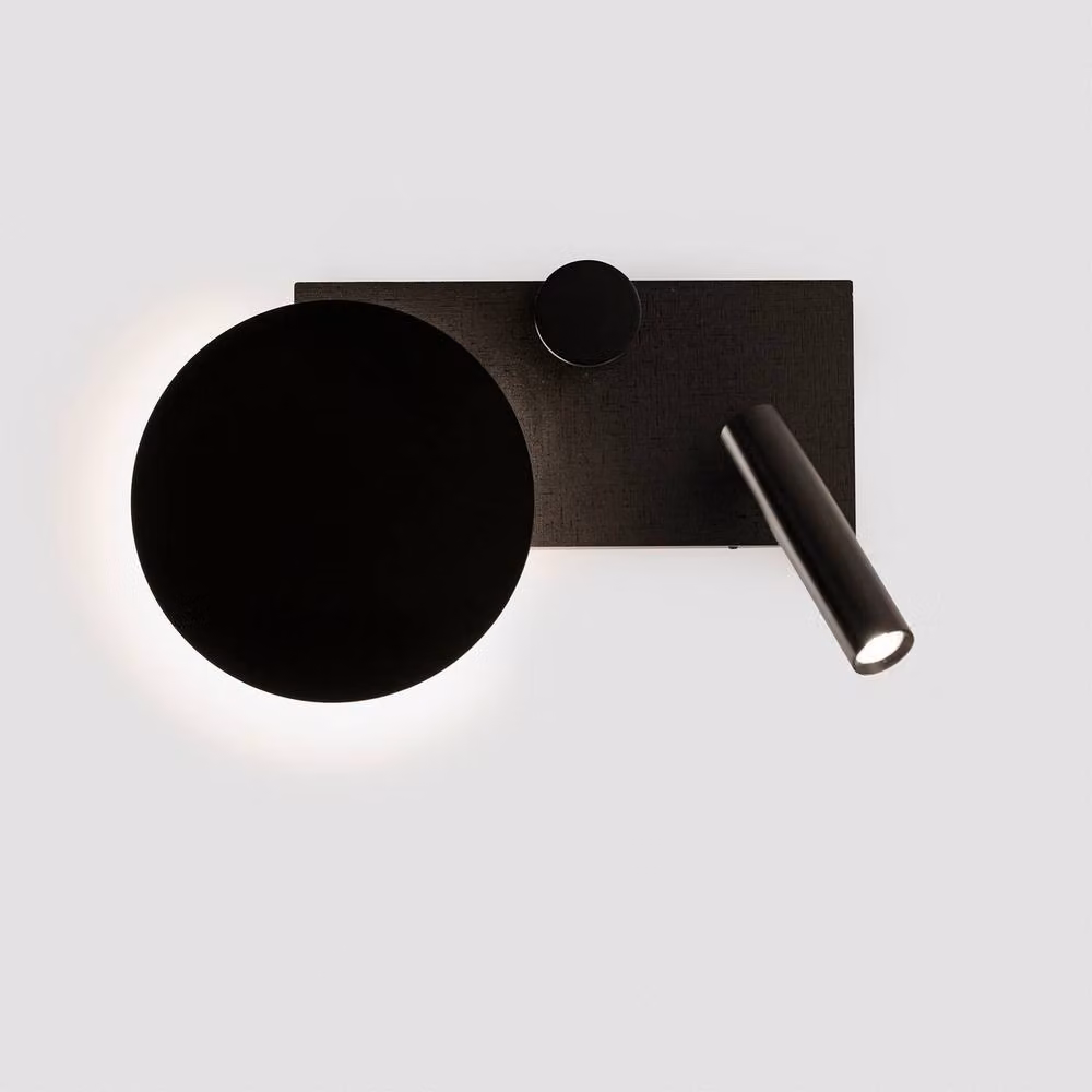 Netlighting Klee Right LED Wall Reading Light in Textured Black 2700K – 5