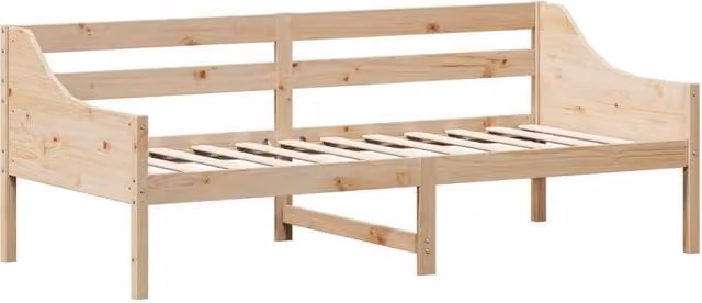 Berkfield Home Beautiful Day Bed in Natural Solid Wood Pine, W/D/H: 200 x 80 x 76 cm – 1