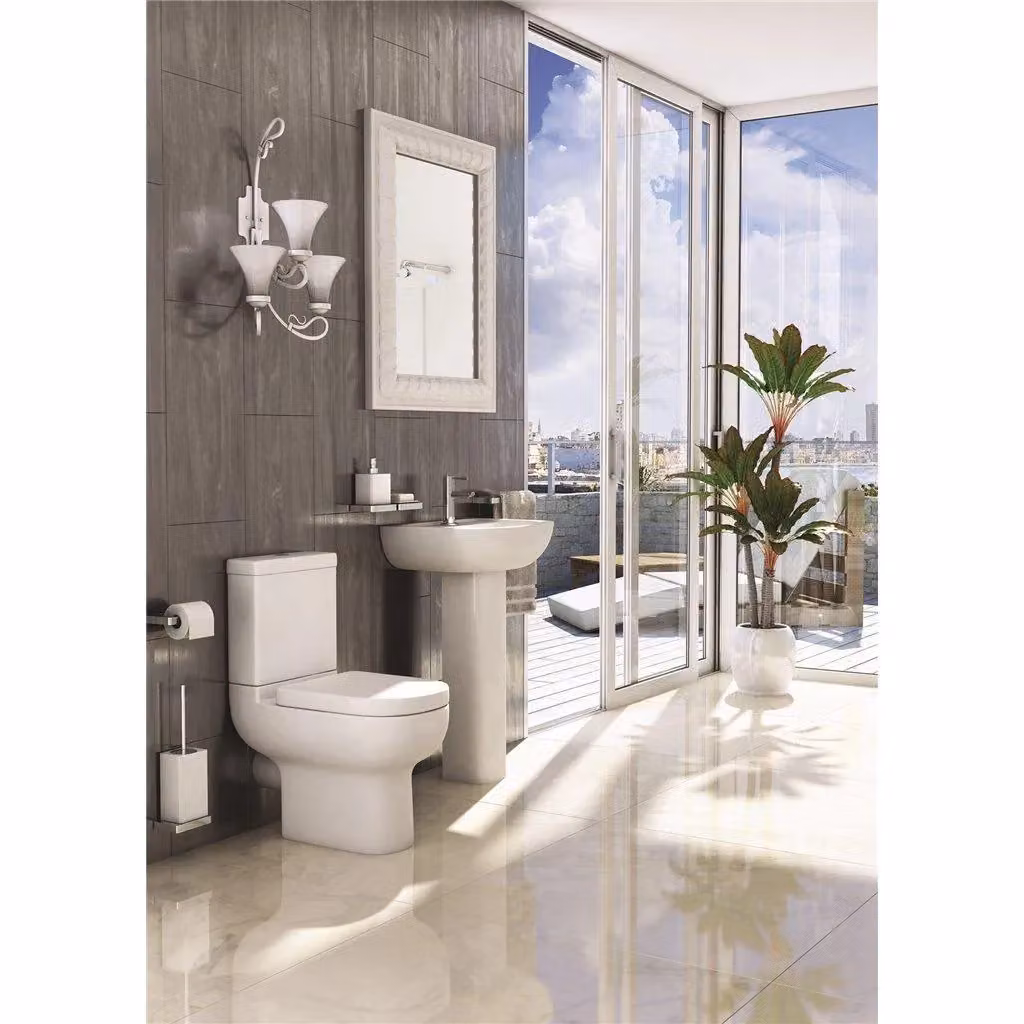 Clifton Premium White Rimless Open Back Toilet Set with Soft Close Seat – 2
