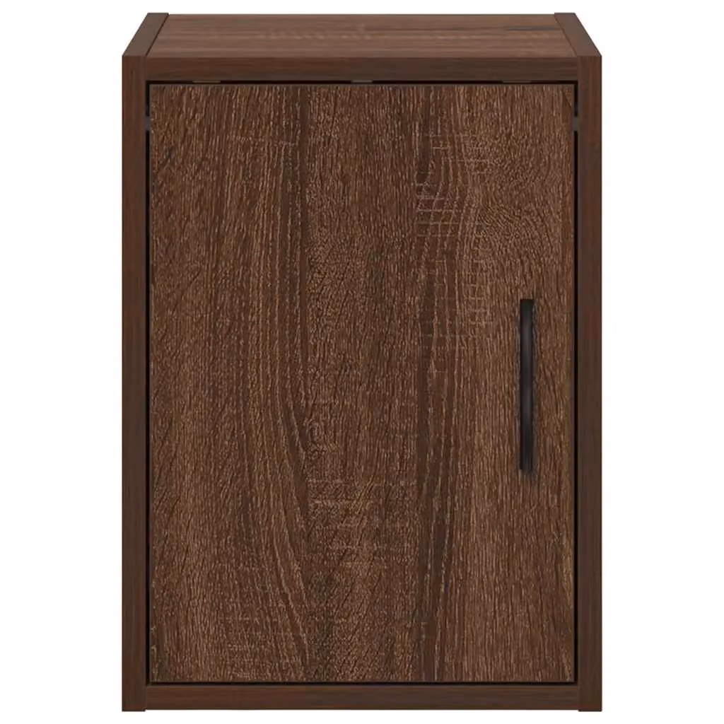 Berkfield Home Set of 2 Wall Mounted Garage Cabinets in Brown Oak Engineered Wood – 4