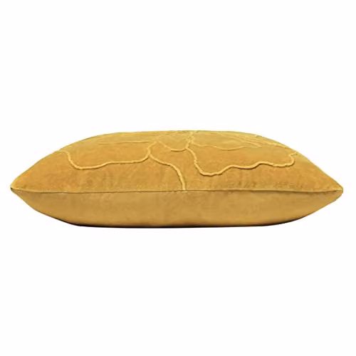 Riva Home Angeles Square Floral Cotton Cushion, Yellow, W/D/H: 45 x 45 x 45 cm – 2