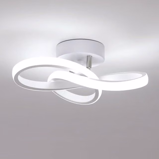 COMELY Modern Flower-Shaped LED Ceiling Light, 30W, 6500K Cool White, White