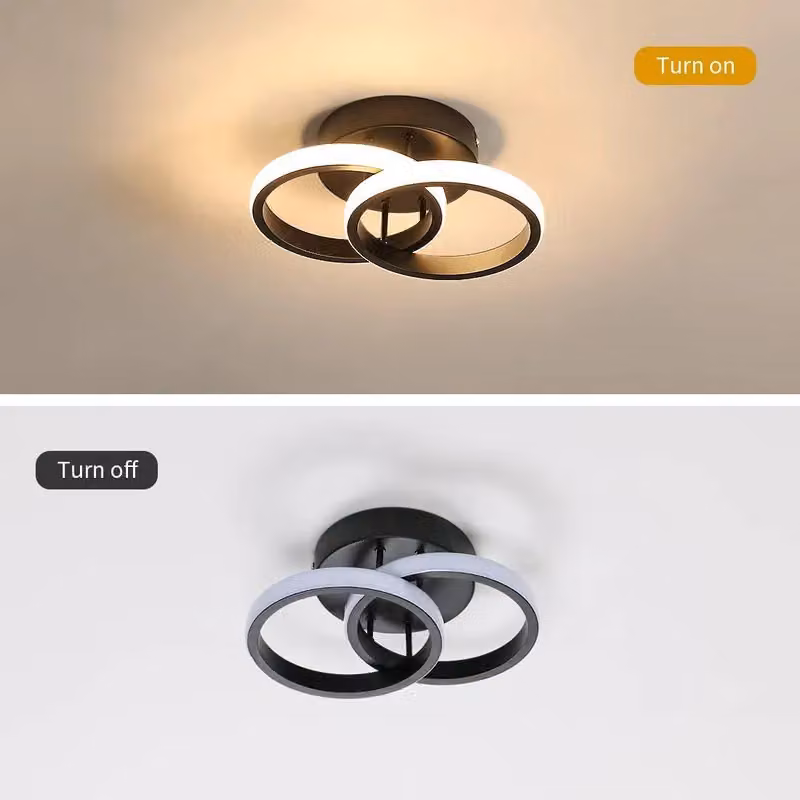 COMELY 22W Modern Ring LED Ceiling Light in Black – 6