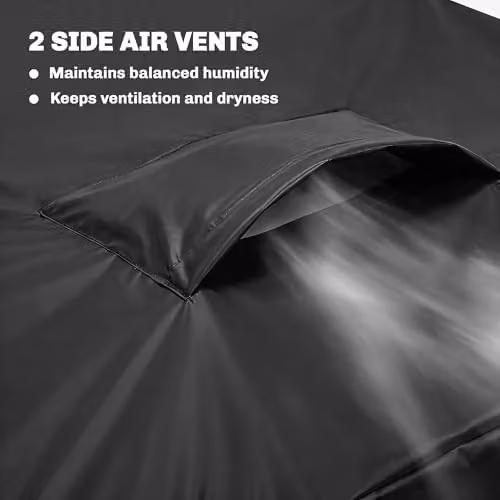 Outsunny Waterproof V-Shaped Garden Furniture Cover for Corner Sofas, Black, W/D/H: 216 x 216 x 78 cm – 5