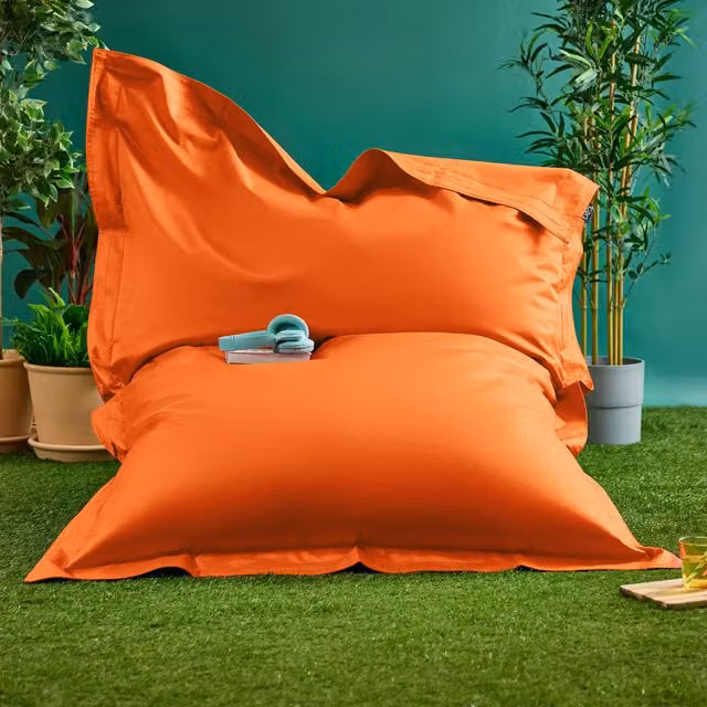 icon Adults Giant Bean Bag Floor Cushion - Burnt Orange
