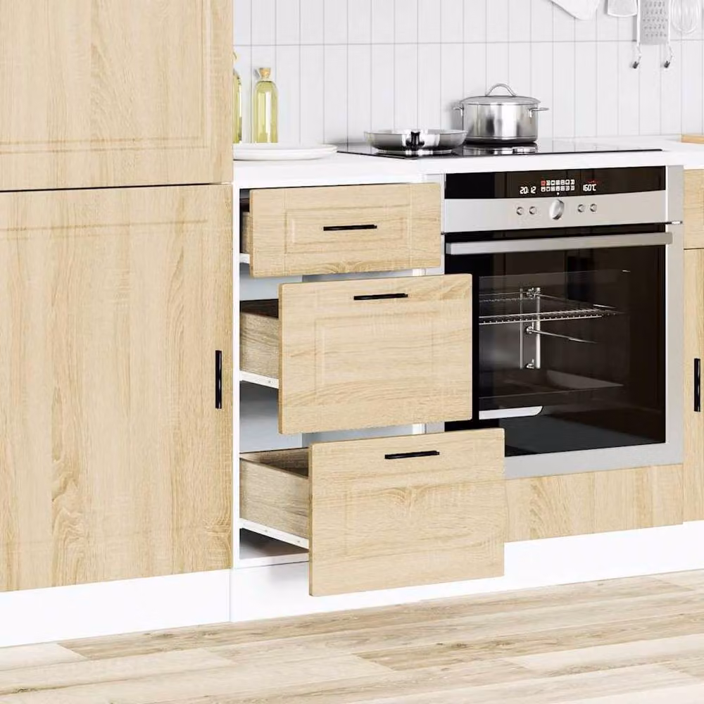 Berkfield Home Porto Sonoma Oak Kitchen Base Cabinet in Brown – 2