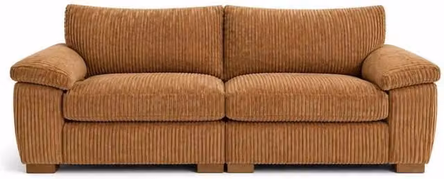 Bliss Furniture Jumbo Cord 3 Seater Sofa in Beige Fabric