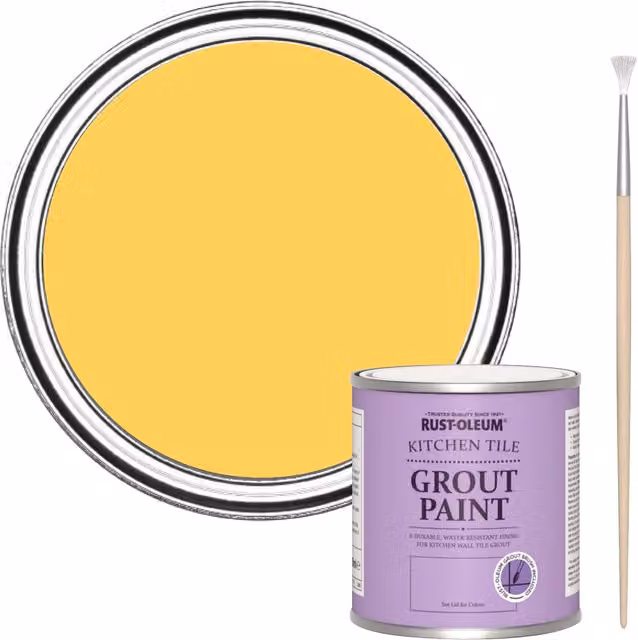 Rust-Oleum Kitchen Grout Paint in Lemon Jelly Yellow, 250ml